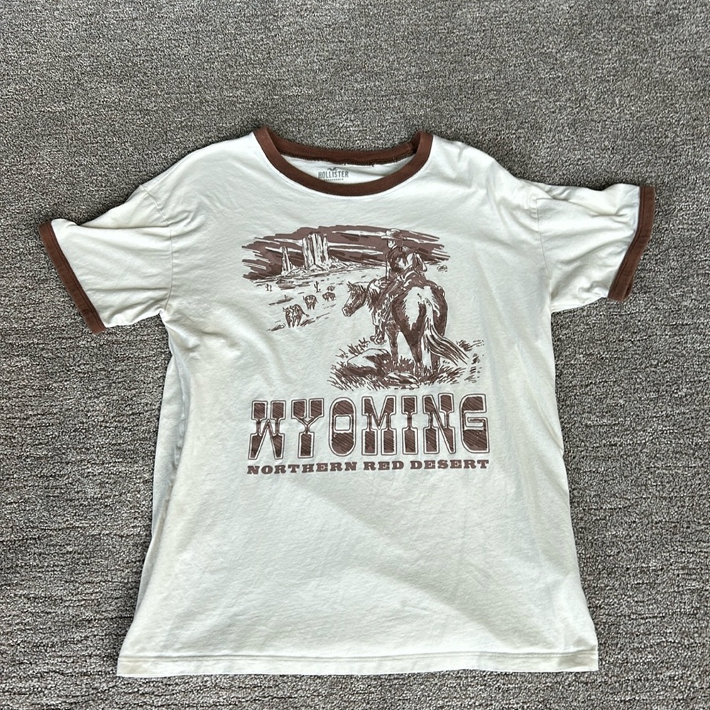 Oversized Wyoming graphic t-shirt, Hollister, XS